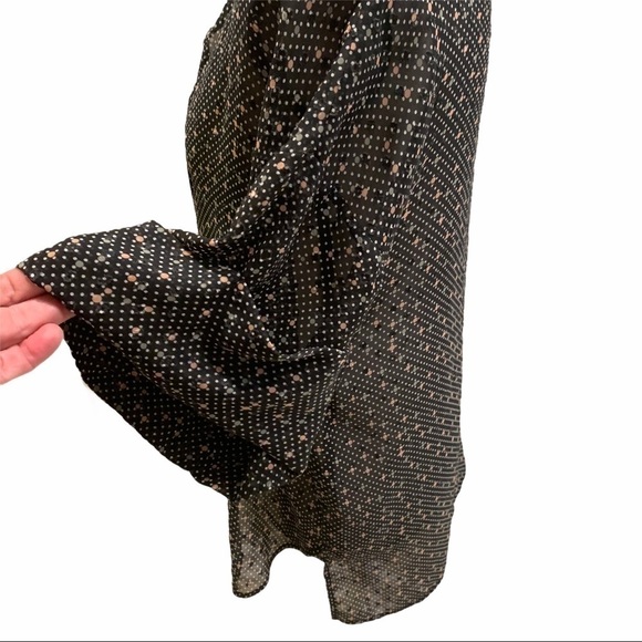 CAbi Black Swiss Dot Sheer Top Style #239 Sz S - Picture 4 of 10